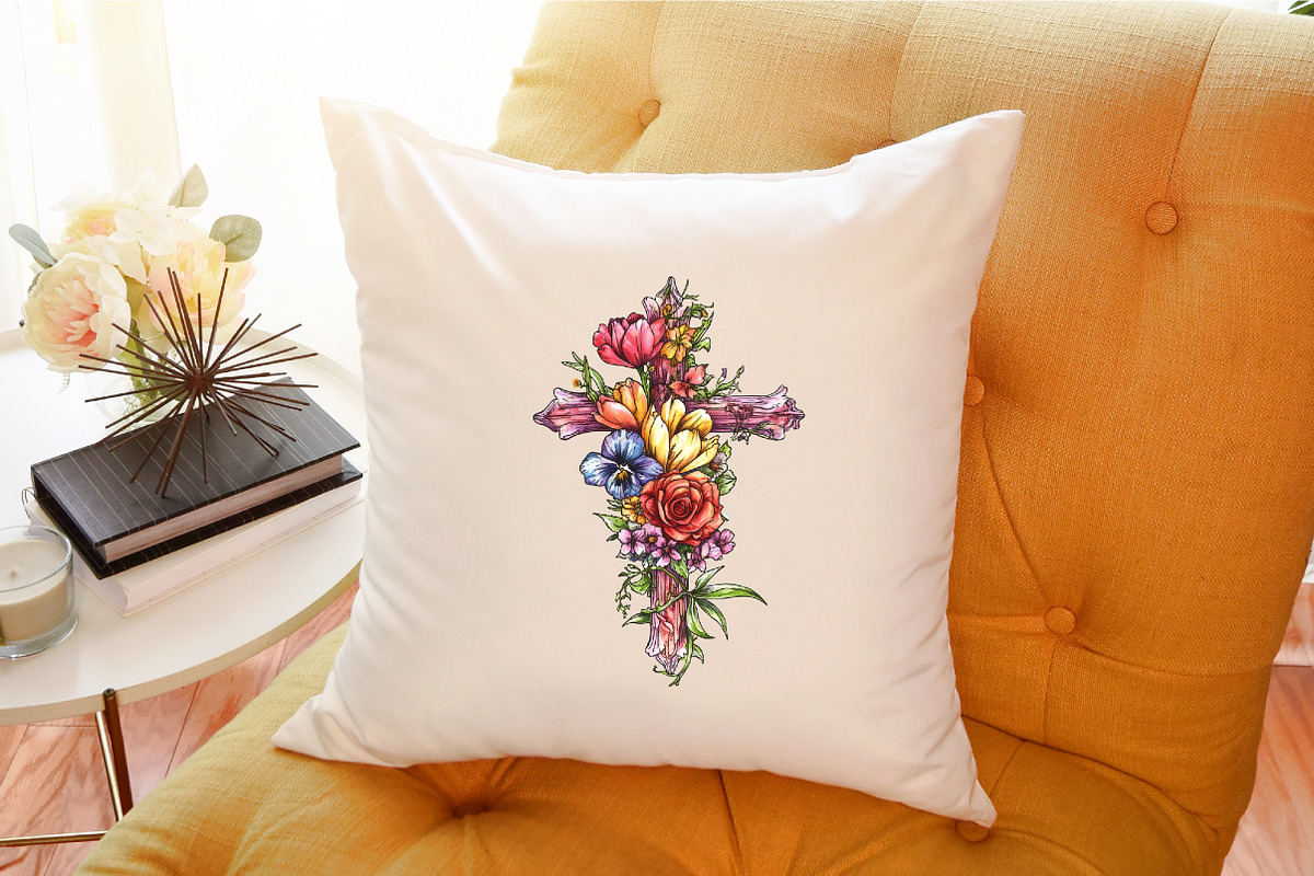 Watercolor Easter Floral Crosses, an Illustration by Sublimation Artist (Photo 6 of 6)