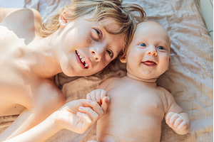 Older and younger baby brothers, a Person Photo by Elizaveta Galitskaya