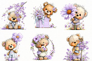 Whimsical spring teddy bear Clipart, an Illustration by Designworld (Thumbnail 3 of 7)