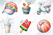 Summer Kids Watercolor Clipart, a Graphic by designcity5 (Thumbnail 3 of 5)