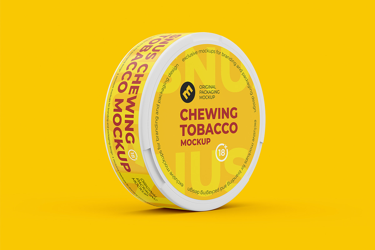 Snus Chewing Tobacco - 4 PSD Mockup, a Packaging Mockup by easymock 2 (Photo 11 of 12)