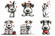 Funny Valentine Peeking Dog Clipart, an Illustration by Libby Wishes (Thumbnail 4 of 8)