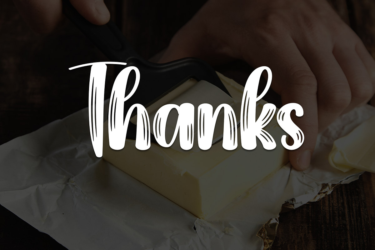 Butter | Script Font, a Handwritten Font by Scratchones (Photo 8 of 8)