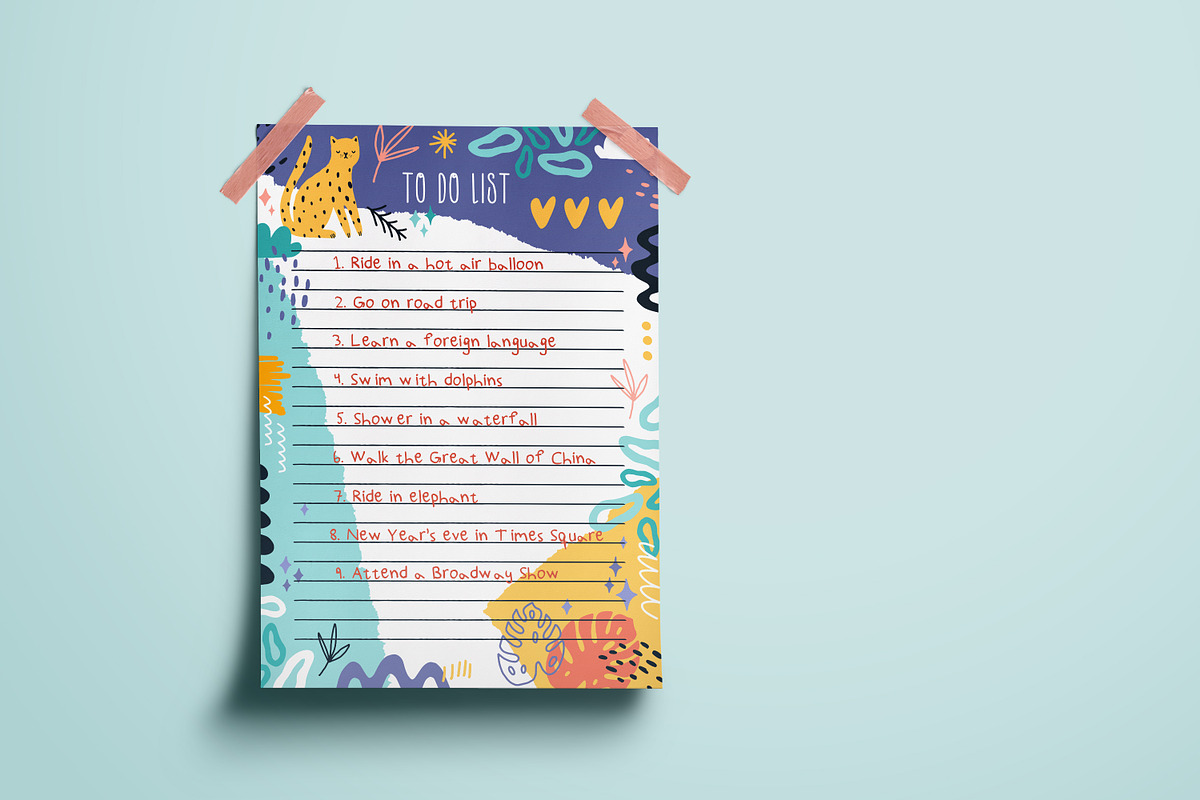 Doodle planner backgrounds set, a Decorative Illustration by Good Studio (Photo 6 of 6)
