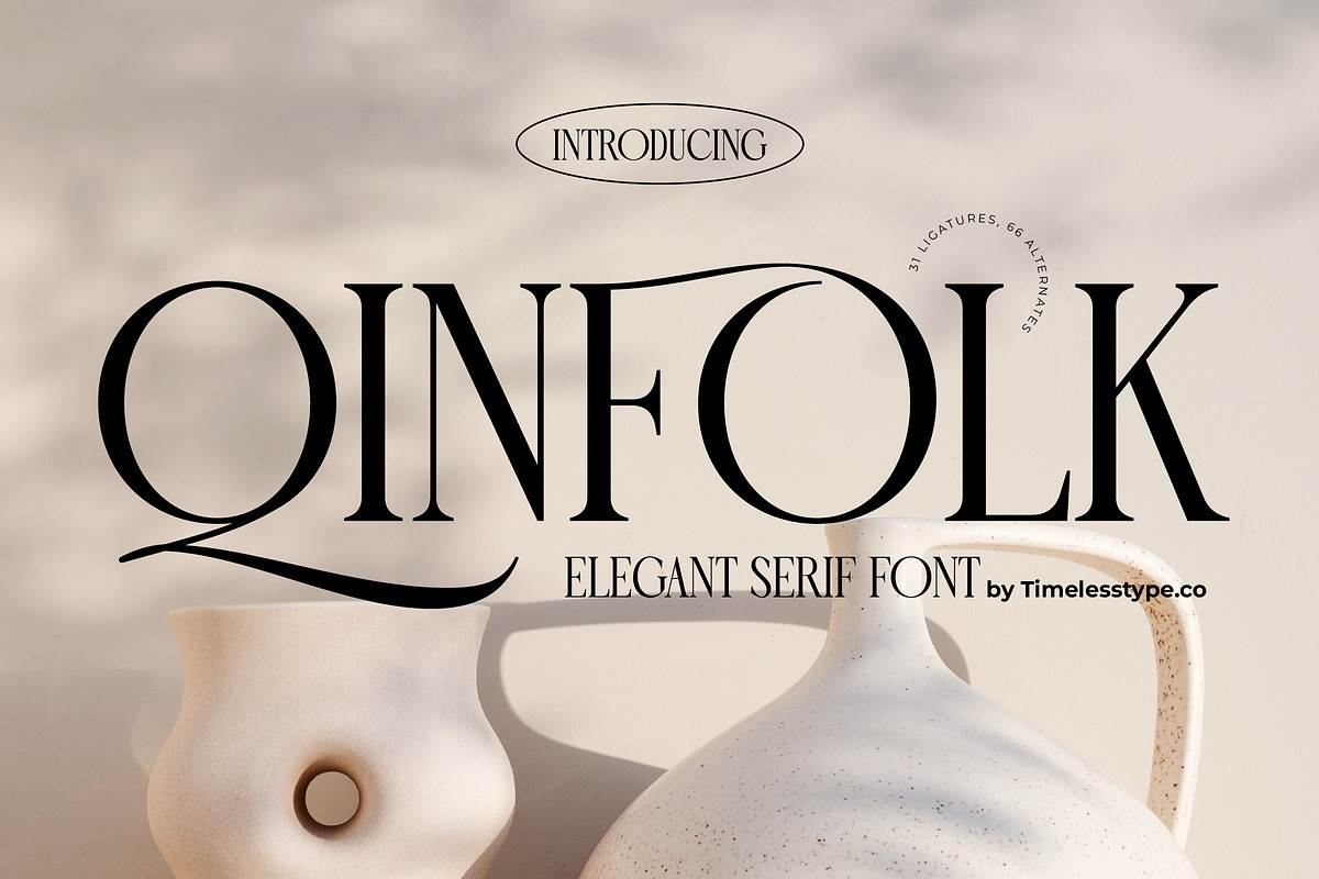 Qinfolk - Elegant Serif Font, a Serif Font by timelesstype.co (Photo 1 of 20)