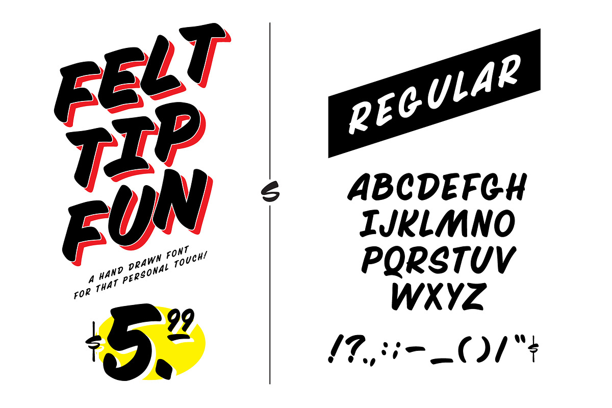 Felt Tip Fun, a Font by IanWing (Photo 2 of 5)