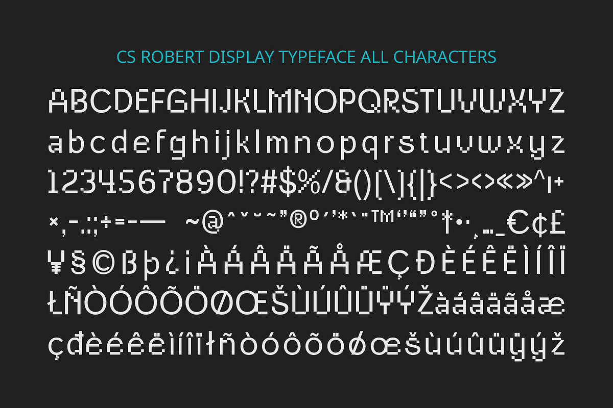 CS Robert – Pixel Font, a Sans Serif Font by Craft Supply Co. (Photo 8 of 8)