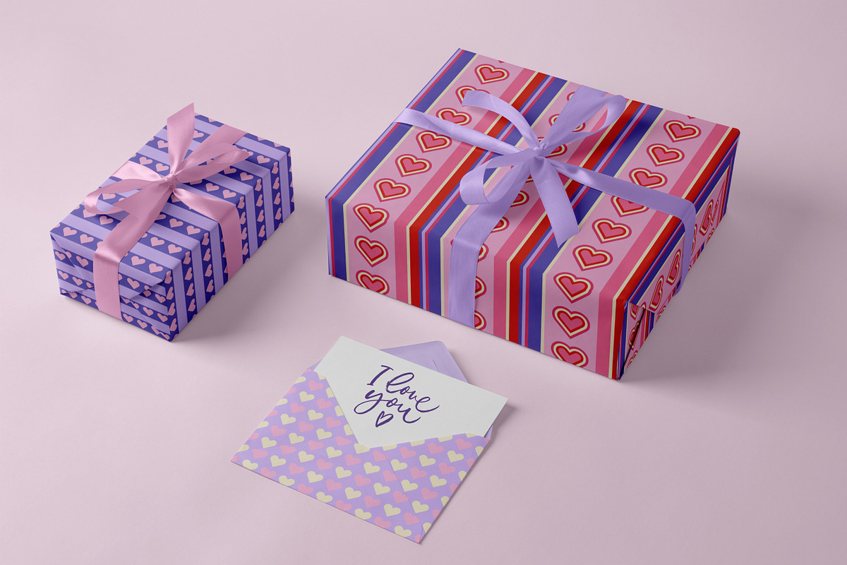 Geometric & Hearts Patterns, a Pattern Graphic by Enia Grace (Photo 7 of 16)