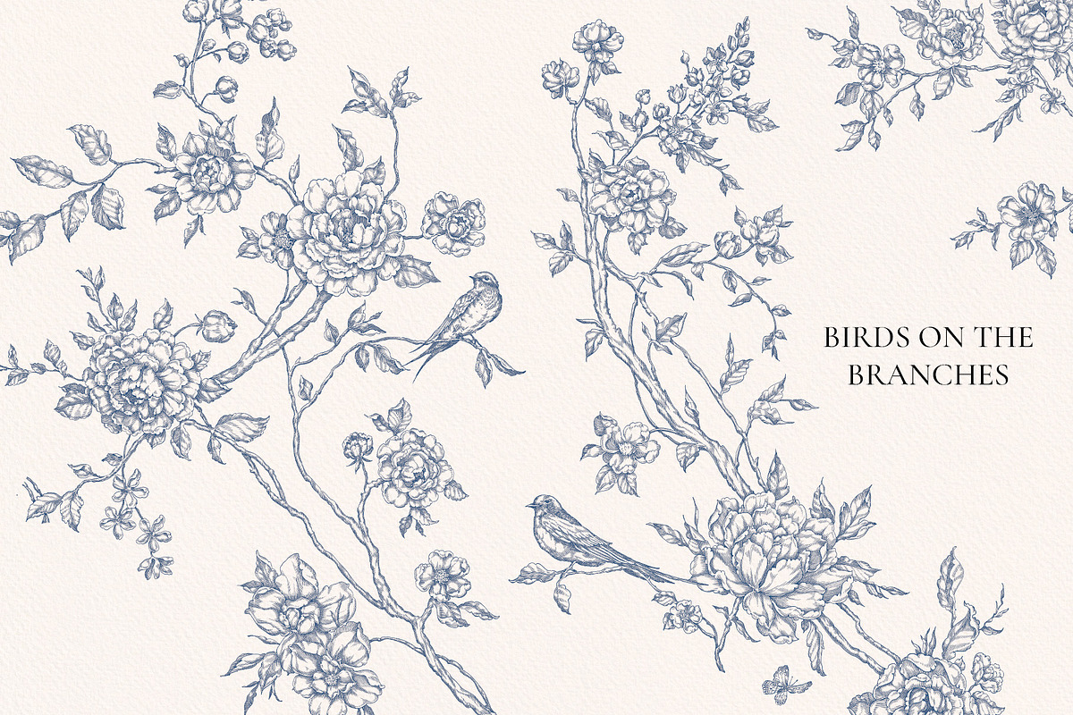 Toile de Jouy Seamless pattern, a Pattern Graphic by Ekaproeka (Photo 3 of 7)