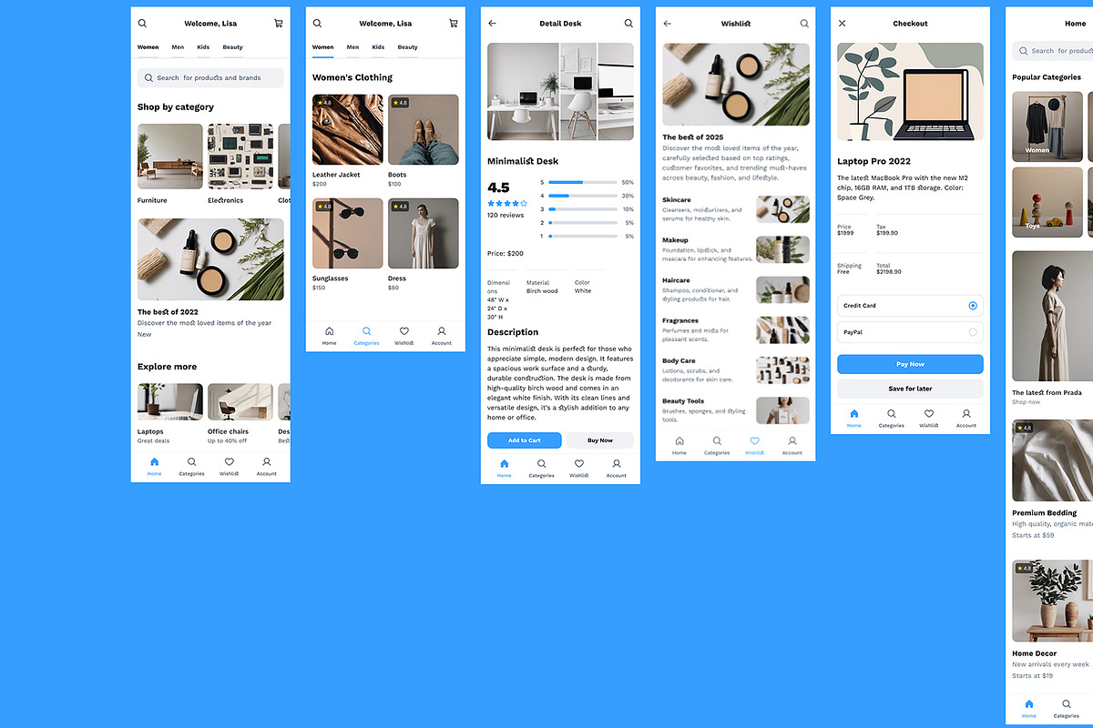 E-commerce, Online Shopping App, an App Template by nagaredesignstudio (Photo 2 of 2)