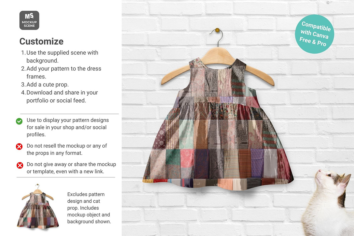 Girls Cotton Sun Dress Canva Mockup, an Apparel Mockup by Mockup Scene (Photo 6 of 15)
