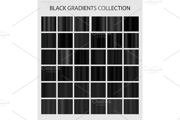 Black Color Gradients Collection. preview 3