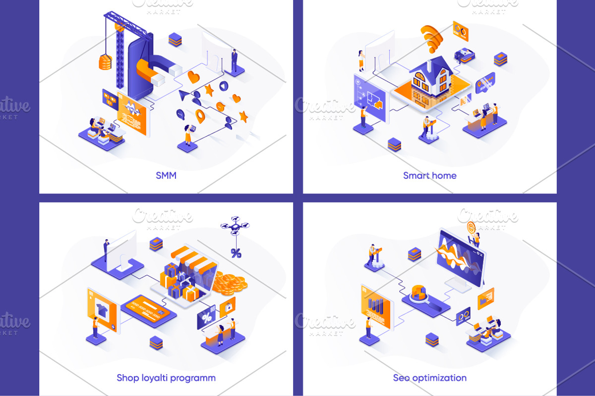 Isometric Concept Illustration Kit, a Templates & Theme by alexdndz (Photo 22 of 26)