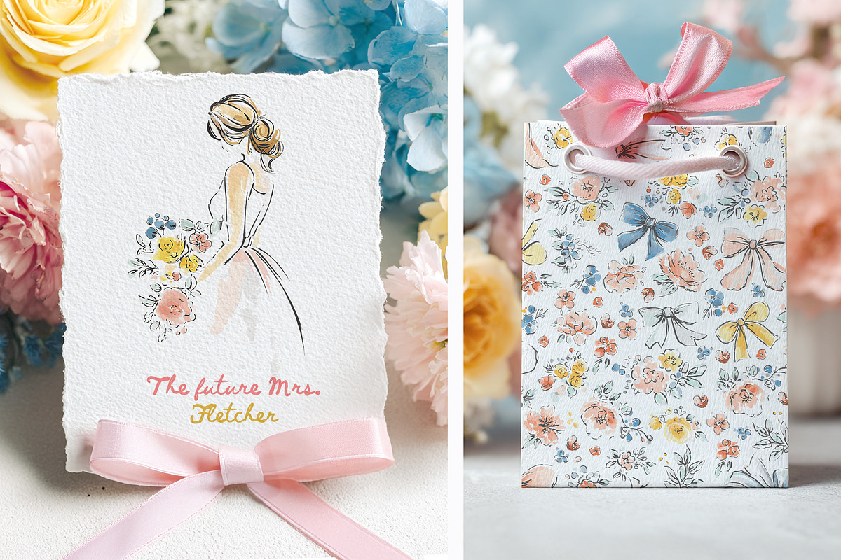 Whimsical Love Wedding Illustrations, an Illustration by Tinydew (Photo 5 of 14)