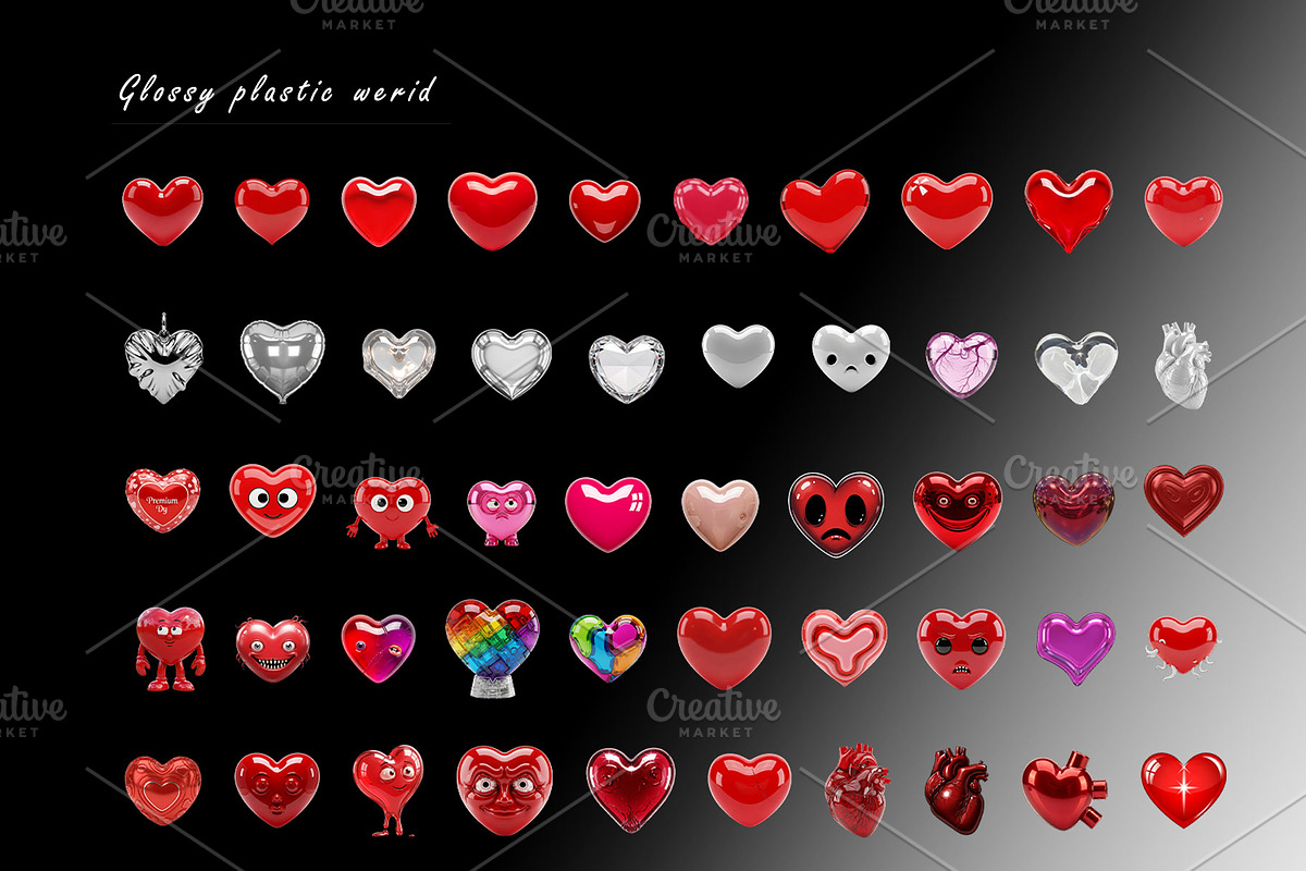 Strange & Weird Valentine Bundle, an Object Graphic by Shahjahangdb1 (Photo 12 of 17)