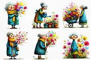 Whimsical Spring Garden Grandma Png, an Illustration by Craft Nest (Thumbnail 5 of 8)