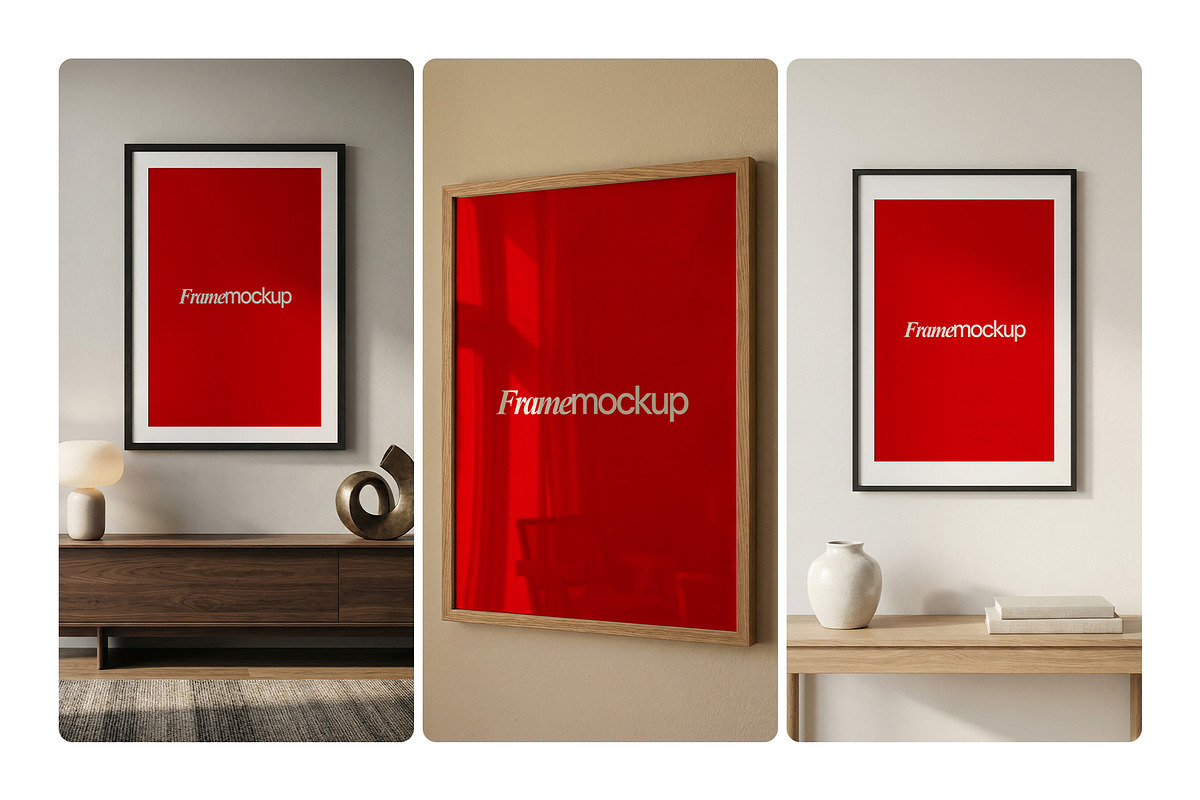 Modern Frame Mockup Bundle Vol 1, a Household Mockup by MockupShelf (Photo 3 of 6)