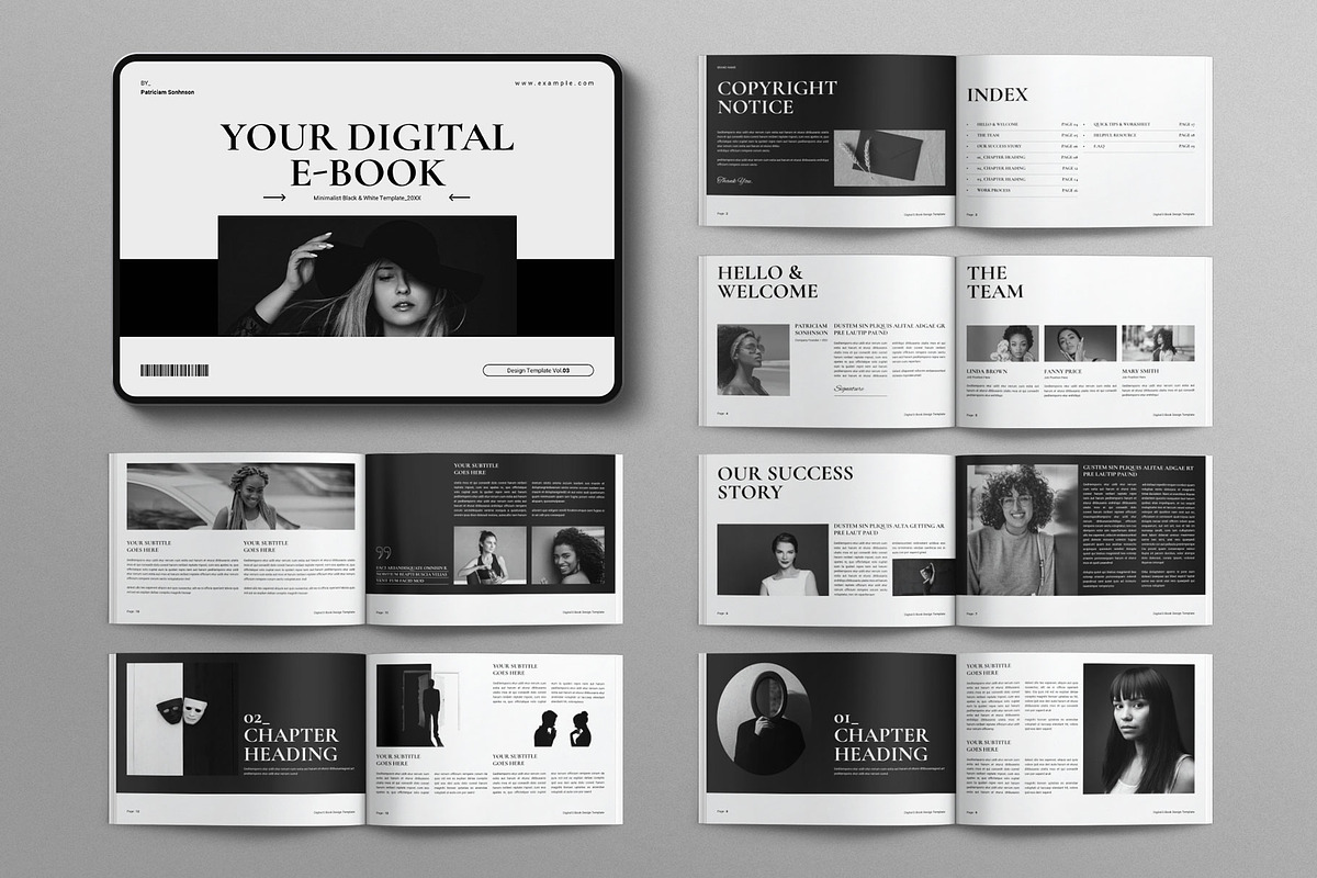 Digital Minimal Ebook Landscape, a Magazine Template by E-Type (Photo 1 of 8)