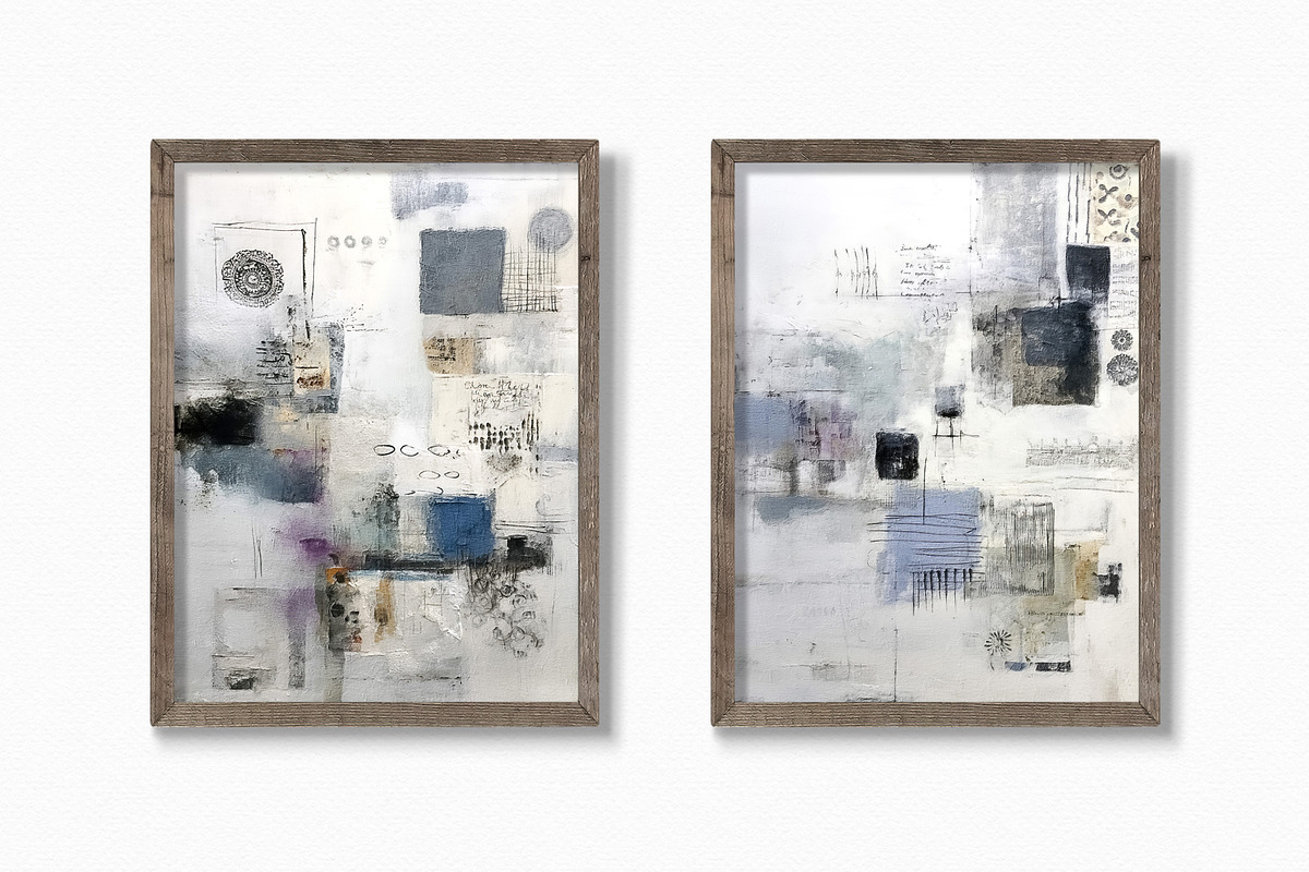 Dusty Blue Layers, a Decorative Illustration by rileyBgraphics (Photo 3 of 6)