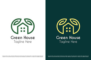 Green House Building Logo Design, a Branding & Logo Template by Morvana Crew