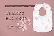 Cherry Blossom - Watercolor Pattern, a Pattern Graphic by Yashroom (Thumbnail 1 of 2)
