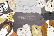 Cartoon Dogs Clip Art Collection, an Illustration by Jen Digital Art (Thumbnail 3 of 3)