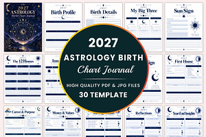2027 Astrology Birth Chart Journal