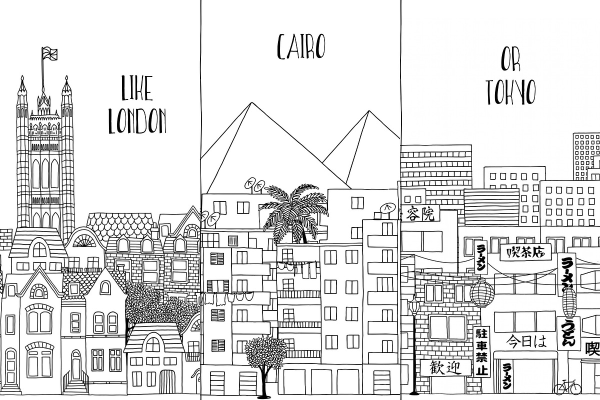 Big Hand Drawn City Collection, an Illustration by Franzi draws (Photo 3 of 8)