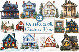Christmas Home Clipart Bundle, an Illustration by Craft Nest
