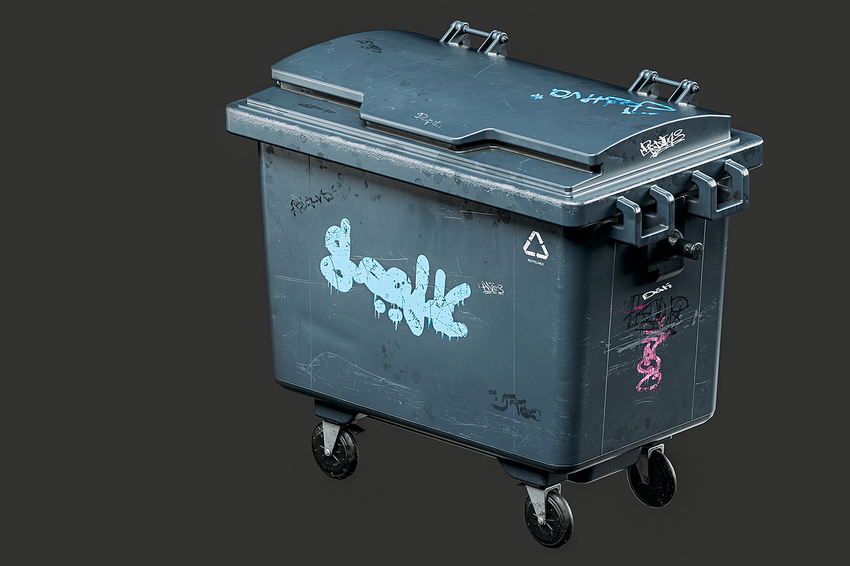 Outdoor Trash Can, an Object 3D Model by Artem Varnitsin (Photo 1 of 8)