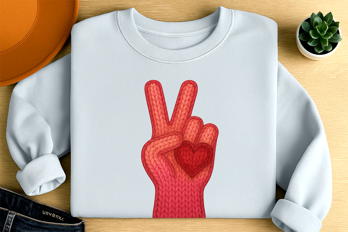 Faux Crochet Peace Sign PNG, an Object Illustration by Craftsbeefy (Photo 3 of 6)
