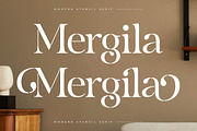 Mergila Modern Stancil Serif, a Serif Font by Letterena Studios (Thumbnail 3 of 15)
