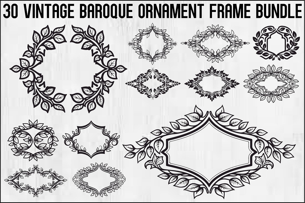 Vintage Baroque Ornament Frames, an Illustration by Designs_River (Photo 1 of 31)
