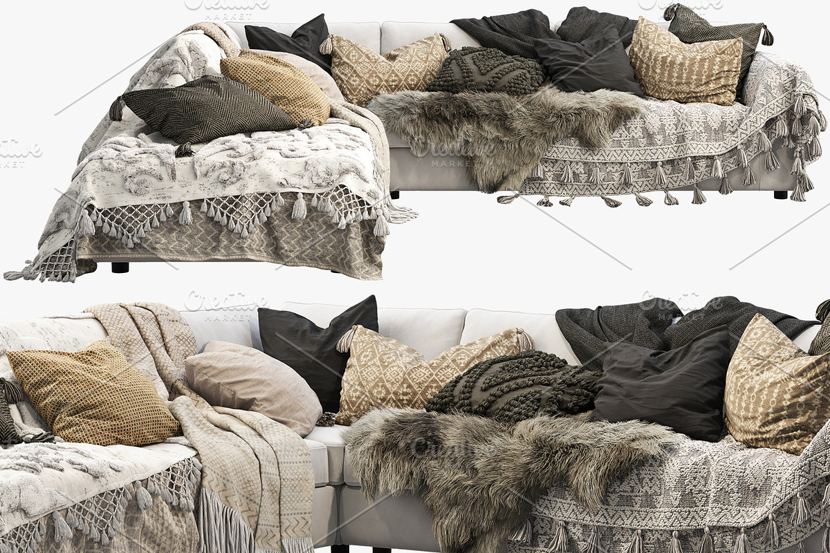 EQ3 Cello 3-Piece Sectional Sofa, a Furniture 3D Model by 3dmitruk (Photo 1 of 10)