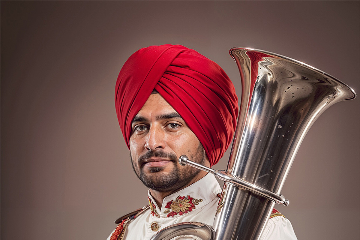 Indian Brass Band Portraits, a Person Illustration by StockVerse Creative (Photo 2 of 4)