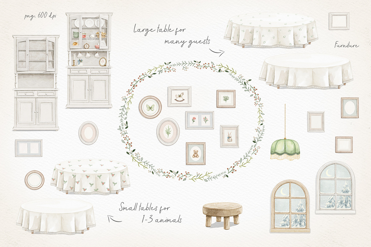Christmas cozy party, an Animal Illustration by Mimomy (Photo 8 of 14)