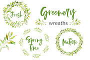 Greenery Collection. Watercolor set, a Decorative Illustration by SaharaArt (Thumbnail 4 of 7)