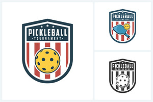 Pickleball logo sport design vector, a Branding & Logo Template by jundio studio