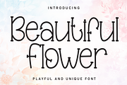 Beautiful Flower | Script Font, a Script Font by Scratchones (Thumbnail 1 of 8)