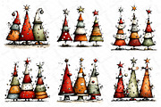 Whimsical Christmas tree Clipart, a Texture Illustration by DreamPrint404 (Thumbnail 3 of 5)