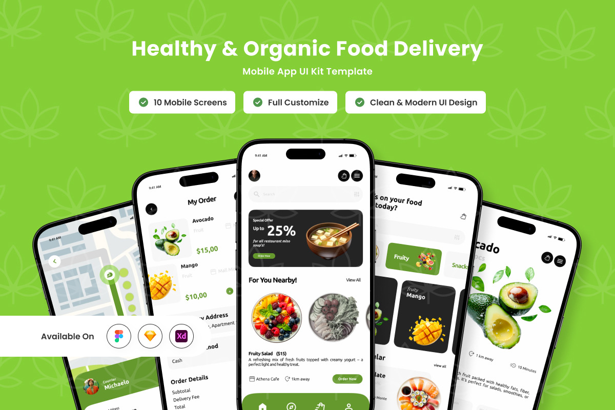 Lapar – Food App Design Template, an App Template by productype1