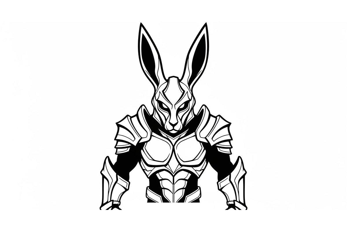 Warrior Bunny Knight Silhouette, an Illustration by jahid234 (Photo 45 of 49)
