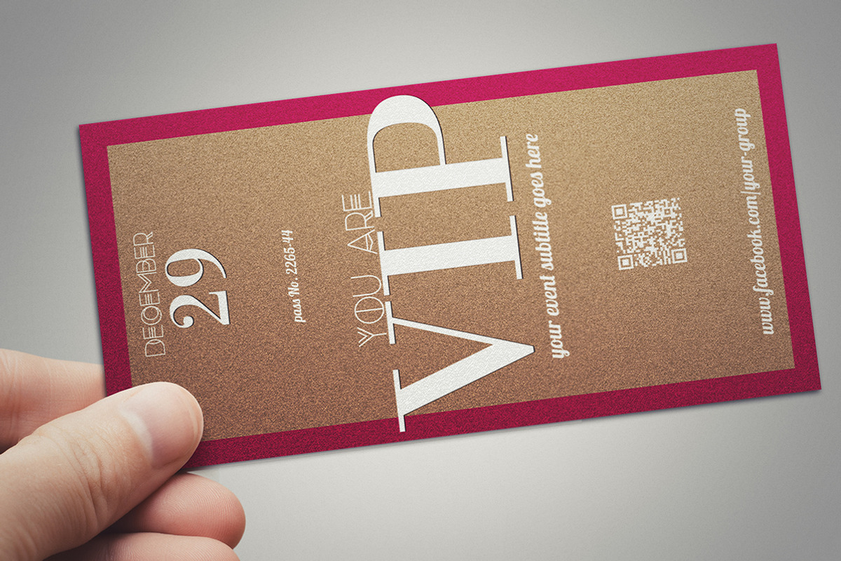 MINIMAL VIP PASS card, a Card Template by Tzochko (Photo 4 of 5)