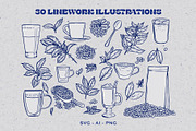 Coffee Illustration Pack, a Food Illustration by Eldorado Design Co. (Thumbnail 3 of 9)