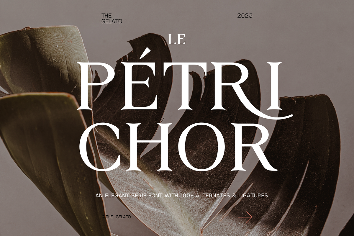 LE PÉTRICHOR Modern Elegant Serif, a Serif Font by The Gelato Type (Photo 1 of 11)