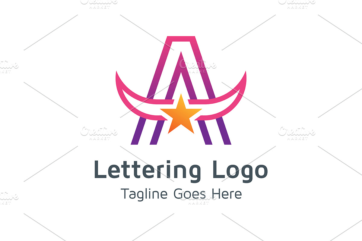 20 Logo Lettering A Template Bundle, a Branding & Logo Template by Acongraphic (Photo 21 of 21)
