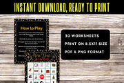 New Year's Bingo Printable Game, a Print Template by Graphicsnext (Thumbnail 4 of 4)