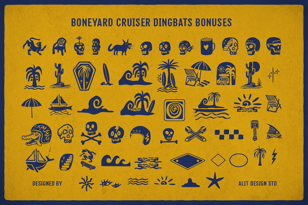Boneyard Cruiser Typeface, a Sans Serif Font by alit design (Photo 18 of 20)