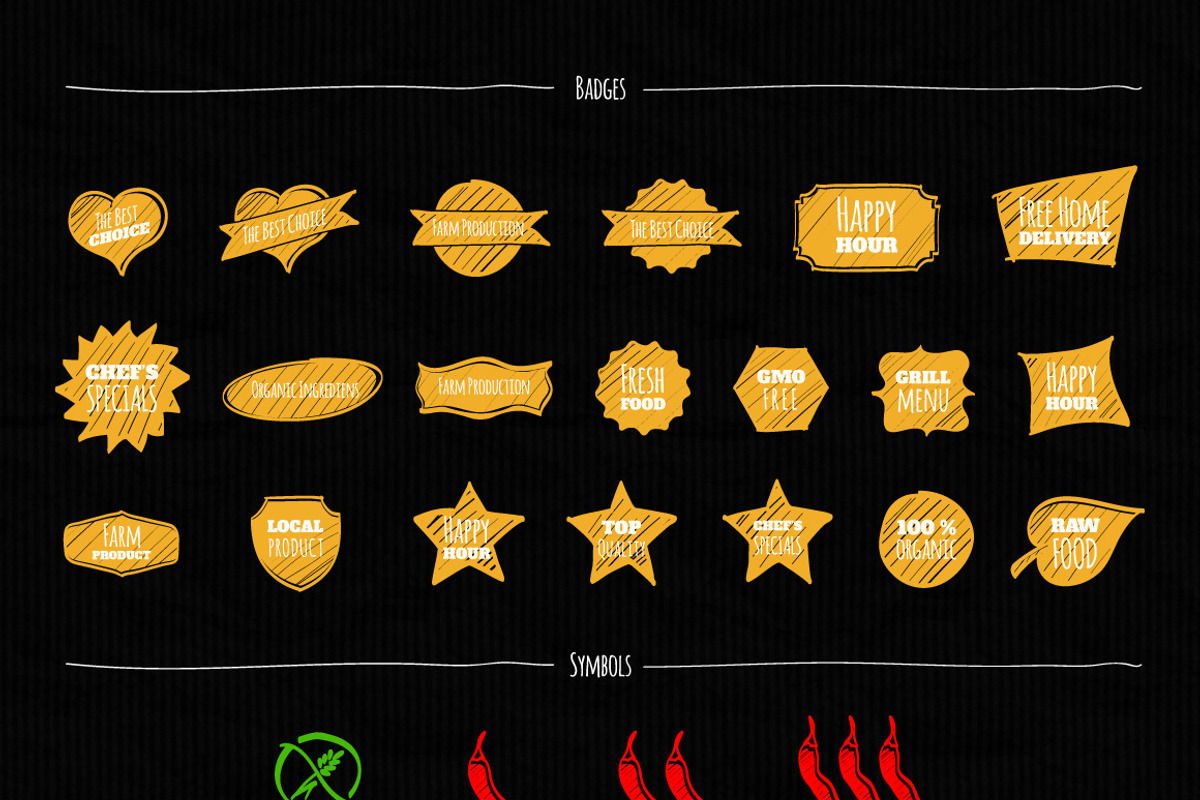 70+ elements of American food, a Food Illustration by graphicsoup (Photo 5 of 5)