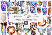 Vintage Coffee Time Clipart, an Illustration by Designworld (Thumbnail 1 of 4)